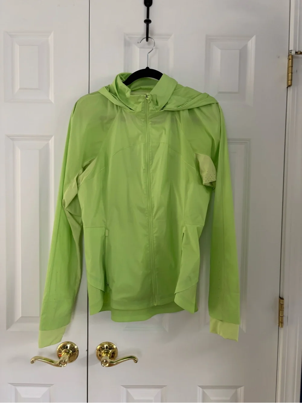 lululemon athletica Neon Lime Lightweight Hooded Jacket